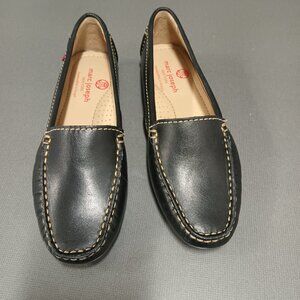 MARC JOSEPH NEW YORK Black Leather Loafer Size 5, Made in Brazil. Brand New.